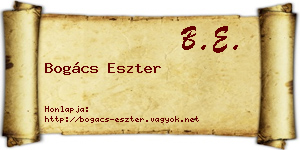 Bogács Eszter névjegykártya